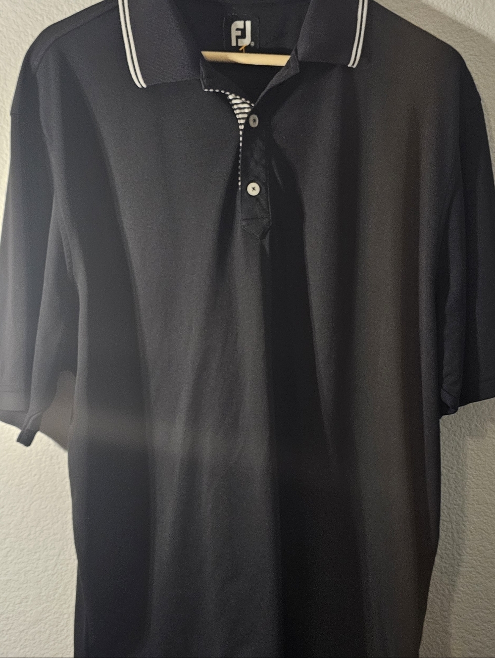 Footjoy Polo Shirt Mens XL Golf Black